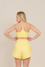 Conjunto Soléa - Conjunto Fitness Feminino Short Duplo com Bolso